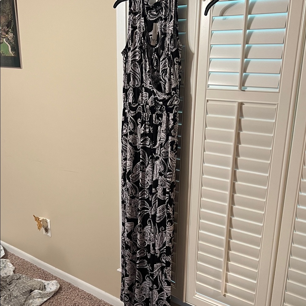 Black and White Paisley Jumpsuit